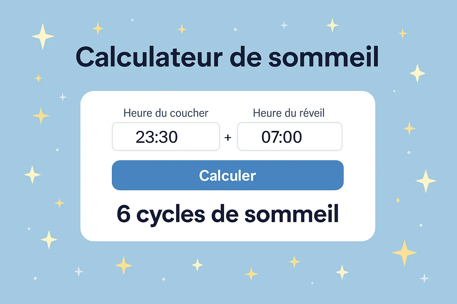 Calculateur de sommeil (Sleep Calculator)